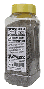 Natural Stone Ballast -- #30 Light Gray (1 Quart) HO & O Scale
