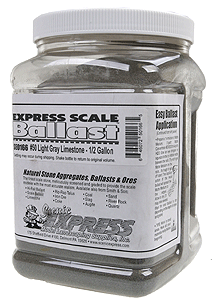 Natural Stone Ballast #50 for HO or N -- Light Gray - 1/2 Gallon  1.89L