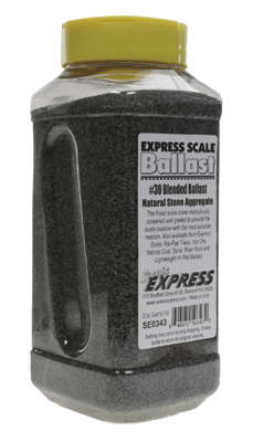 Natural Stone Ballast #30 for HO & O Scale -- Blended - 1 Quart  .95L