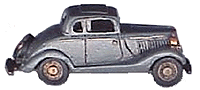 American Automobiles - Ford (Unpainted Metal Kit) -- 1934 Tudor Hardtop Coupe