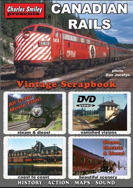 Canadian Rails Vintage Scrapbook DVD -- 1 Hour, 29 Minutes