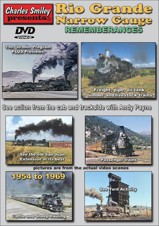Rio Grande Narrow Gauge Rememberances: 1954 to 1969 - DVD -- 1 Hour, 32 Minutes