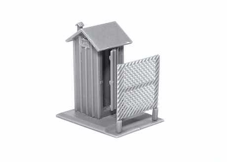 Railroad Privy/Outhouse - (Plastic Kit; C&O Design) -- Single Kit