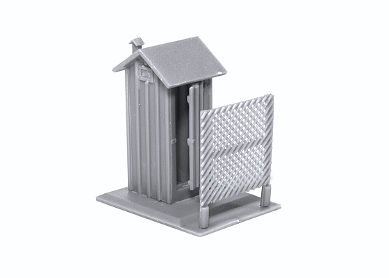 Railroad Privy/Outhouse - (Plastic Kit; C&O Design) -- Single Kit