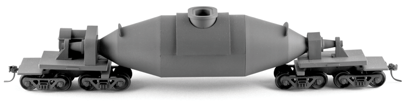 Basic 200-Ton 4-Truck Hot Metal Bottle Car - Kit -- Undecorated (Cone Ends)-1