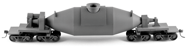 Basic 200-Ton 4-Truck Hot Metal Bottle Car - Kit -- Undecorated (Cone Ends)-1