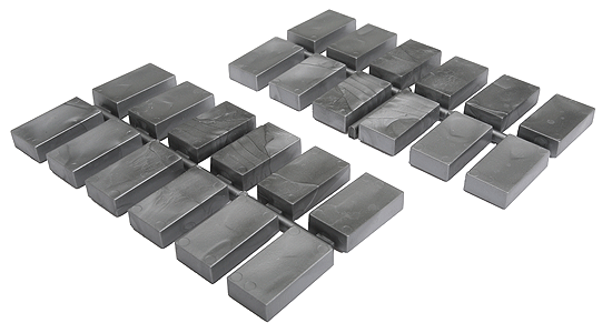 Ingot Loads pkg(24) Fits Rix #628-601 or 602 (Each Sold Separately) -- Cold (Dark Gray)