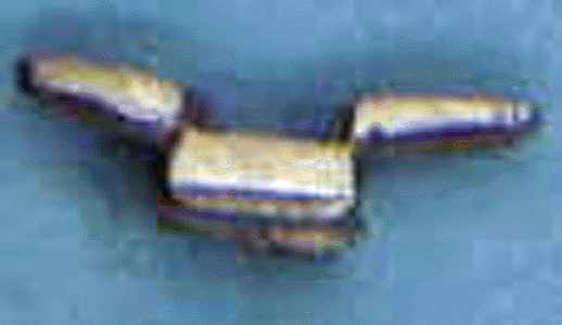 Boat Parts (Unpainted White Metal Castings) -- Cleats pkg(8); Measures 3/8" wide x 1/8" High