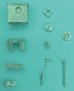 Boat Parts (Unpainted White Metal Castings) -- Car Float Fitting Kit