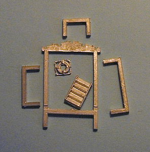 Boat Parts (Unpainted White Metal Casting) -- Transfer Building Framework 28 Pieces; Extends to 22", fits Walthers Carflo