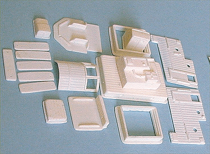 Boat Parts (Unpainted Resin Casting) -- Pilot House Cabin & Deck Furniture For Sardine Carrier