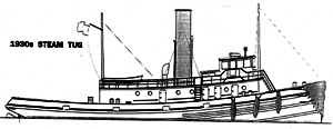 Tugboat/Steam powered,1930's prototype