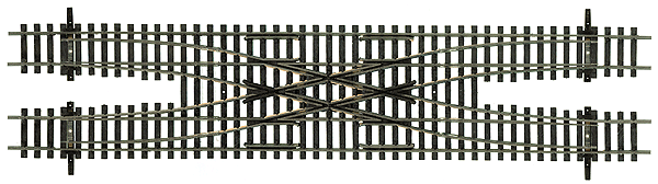 Code 100 Nickel Silver #4 Turnout -- Double Crossover