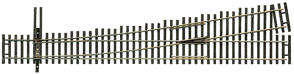 Code 70 Nickel-Silver Track -- #6 Turnout - Left-Hand