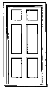 Doors -- 6-Panel w/Frame 36 x 80"