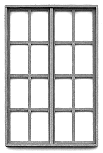 Windows -- 16 Pane Casement Pair, 2 x 3"