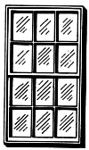 Windows -- Large Structure Double Hung 12 Pane