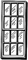 Windows -- House Window Double Hung 12 Pane