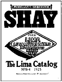 Book -- The Lima Shay Catalog (1925) Softcover