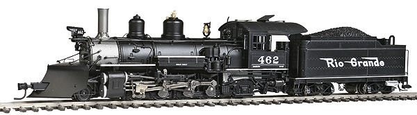 Blackstone Models(TM) Steam DRGW K-27 w/Snowplow, Outboard Valve, Sound & DC -- Denver & Rio Grande Western #462 (Flying Grande Logo)