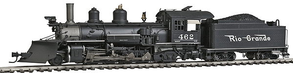 Blackstone Models(TM) Steam DRGW K-27 w/Snowplow, Outboard Valve, Sound & DC -- Denver & Rio Grande Western #462 (Weathered, Flying Grande Logo)
