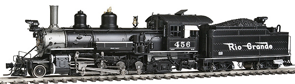Blackstone Models(TM) Steam K-27 Switcher Version, Inside Valve Sound & DCC -- Denver & Rio Grande Western #456 (Flying Grande Logo)-1