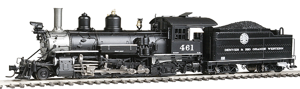 Blackstone Models(TM) Steam DRGW K-27 w/Inside Valve - Sound & DCC -- Denver & Rio Grande Western #461 (Moffat Tunnel Logo)