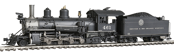 Blackstone Models(TM) Steam DRGW K-27 w/Inside Valve - Sound & DCC -- Denver & Rio Grande Western #461 (Weathered, Moffat Tunnel Logo)