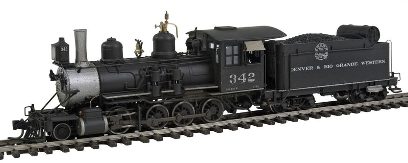 Blackstone Models Steam C-19 2-8-0 Consolidation - Sound & DCC Equipped -- Denver & Rio Grande Western #342 (Weathered, Royal Gorge Logo)
