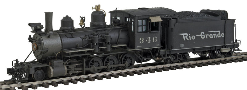 Blackstone Models Steam C-19 2-8-0 Consolidation - Sound & DCC Equipped -- Denver & Rio Grande Western #346 (Weathered Post Wreck, Flying Grande Logo)