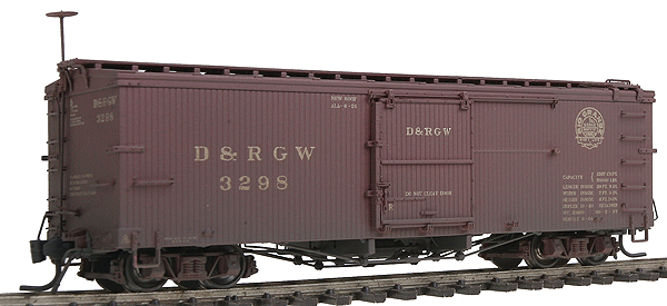 Blackstone Models(TM) 3000 Series 30' Boxcar - Weathered -- Denver & Rio Grande Western #3298 (Moffat Tunnel Herald)