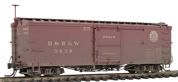 Blackstone Models(TM) 3000 Series 30' Boxcar - Weathered -- Denver & Rio Grande Western #3639 (Moffat Tunnel Herald)