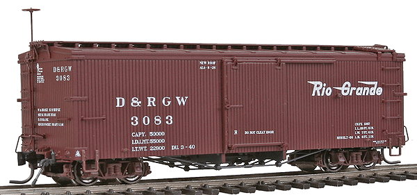 Blackstone Models(TM) 3000 Series 30' Boxcar -- Denver & Rio Grande Western #3083 (Flying Grande Herald)