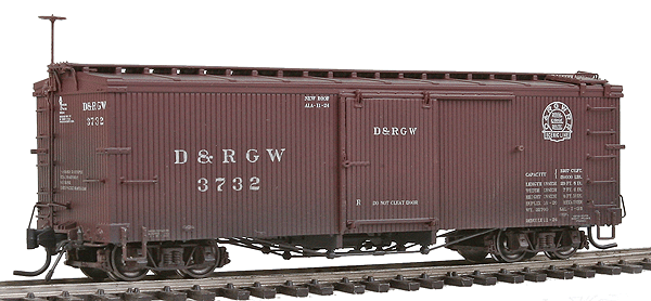 Blackstone Models(TM) 3000 Series 30' Boxcar - Weathered -- Denver & Rio Grande Western #3732 (Royal Gorge Route Herald)