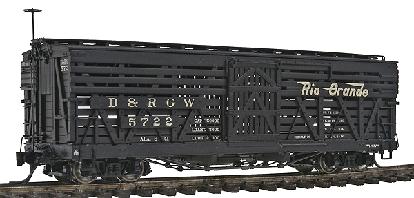 Blackstone Models(TM) 5500 Series 30' Stock Car -- Denver & Rio Grande Western #5722 (Flying Grande Herald)
