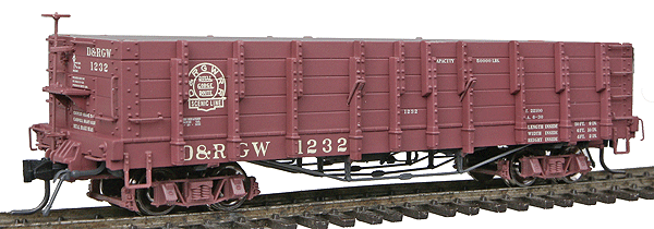 Blackstone Models (TM) High Side Gondola, More Sun-Faded Paint Scheme -- Denver & Rio Grande Western #1232 (Royal Gorge Route Herald)