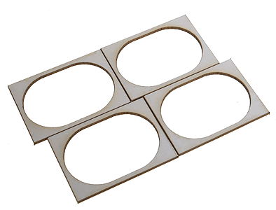 Speaker Gasket Kit -- 1-1/8 x 1-9/16"  28 x 40mm pkg(4)