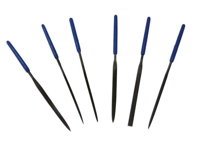 Needle File Set -- 6-Pieces, 4"  10cm Long