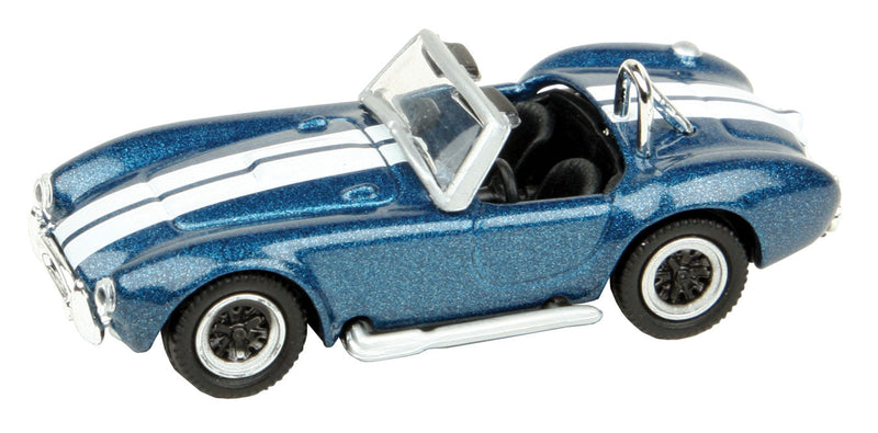 1963 AC Cobra Convertible - Assembled -- Top Down (blue, white)