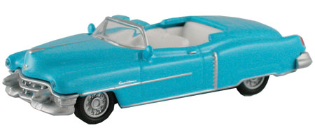 1953 Cadillac Eldorado Convertible - Assembled -- Top Down (baby blue, white Interior)