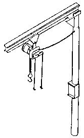 I-Beam Crane Hoist -- 3-1/2 x 2-1/2"  8.9 x 6.3cm