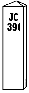 Mileposts -- Concrete, 3-Sided