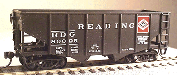 55-Ton Fishbelly Hopper - Kit -- Reading (Anthracite)