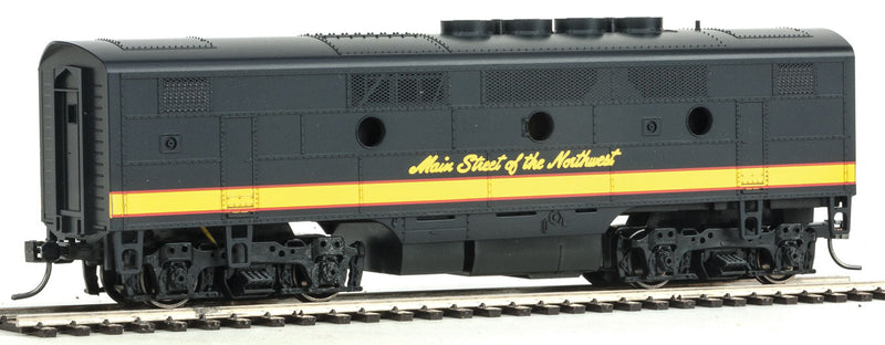 EMD F3B Phase 1 w/LokSound & DCC -- Northern Pacific (Freight Scheme, black, yellow, Main Street Slogan)