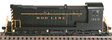 Diesel Baldwin S-12 Phase I Powered -- Soo Line #313 (black & yellow)