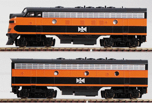 Diesel EMD F7 Phase I Early A (Powered) B (Dummy) Set -- Bessemer & Lake Erie (As Delivered)