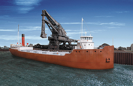 Great Lakes Ore Boat - Kit -- Waterline Hull; 36 x 6  91.4 x 15.2cm
