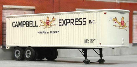 34' Fruehauf Duravan Dry Van Trailer - Resin Kit -- Unpainted Resin Castings with Campbell Express Decals