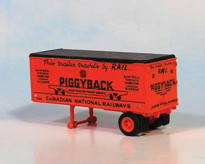 Canadian National Piggyback Van Trailer - Resin Kit -- Undecorated