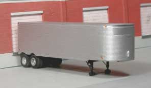 1951-1955 Fruehauf 34' Stainless Steel West Coast  Dry Van Trailer - Resin Kit -- Unpainted Resin Castings